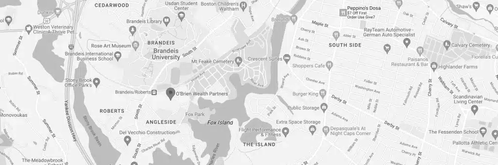 Waltham Office | O’Brien Wealth Partners | O'Brien Wealth Partners LLC 51 Sawyer Rd Waltham MA gray